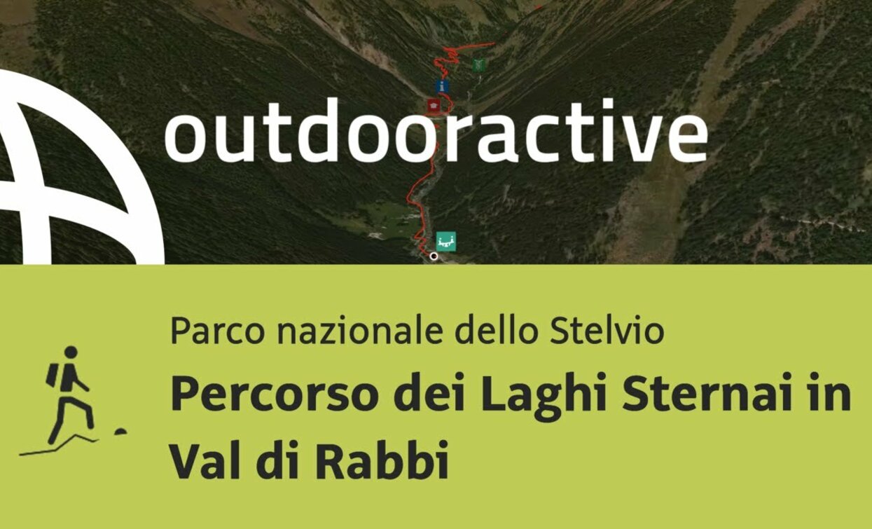 Trekking in Val di Sole, Pejo e Rabbi: Percorso dei Laghi Sternai in Val di Rabbi | © Outdooractive – Flyover Videos